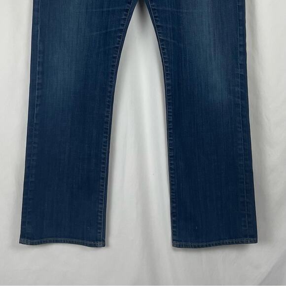 AG Adriano Goldschmied Cotton Mid Rise Straight Leg Hippie Blue Jeans Size 36 - Picture 4 of 13